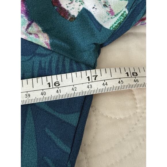 NWT Anthropologie MAEVE Elia Open Shoulder Turquoise Teal Blue Floral Dress Sz 8 - Picture 14 of 16